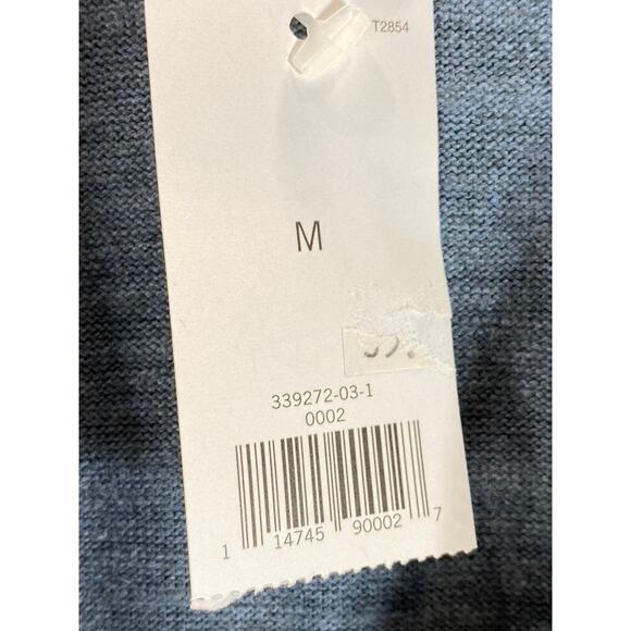 BANANA REPUBLIC Men's Blue Quarter-Zip Cotton Pullover Sweater SZ M - Picture 11 of 11